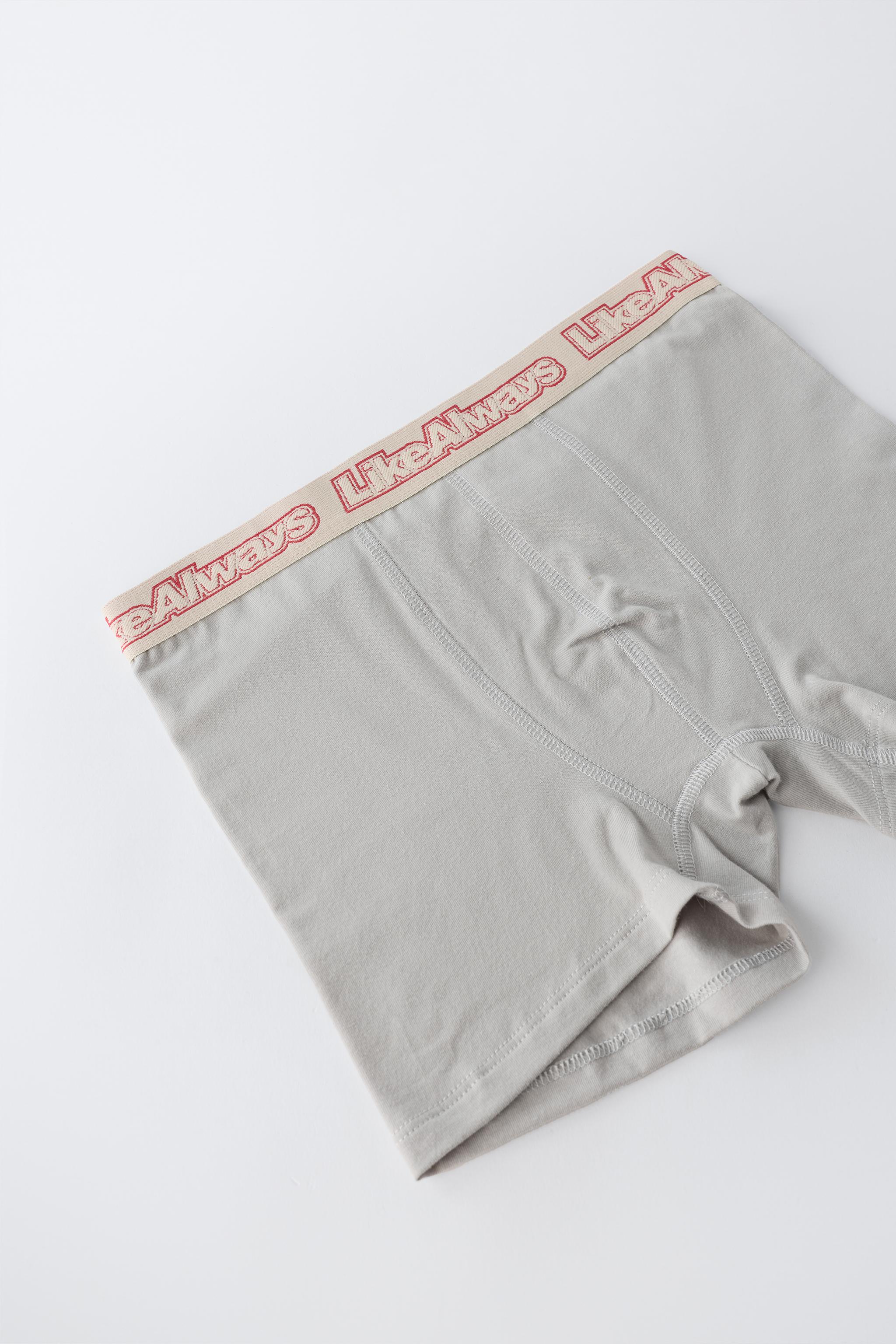 AGES 6-14 / FIVE-PACK OF LABELED BOXERS